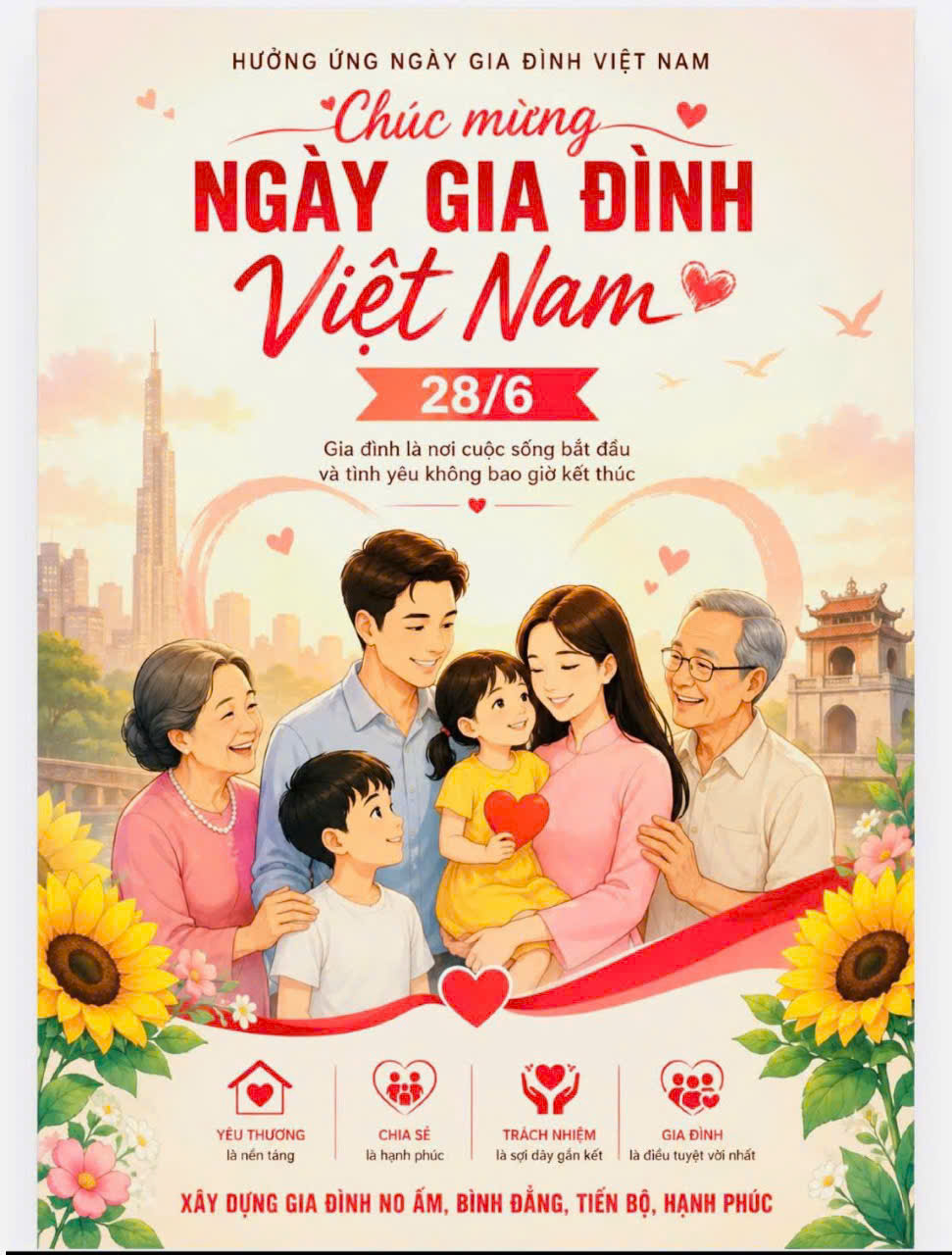 BÀI TUYÊN TRUYỀN KỶ NIỆM NGÀY GIA ĐÌNH VIỆT NAM 28/6
