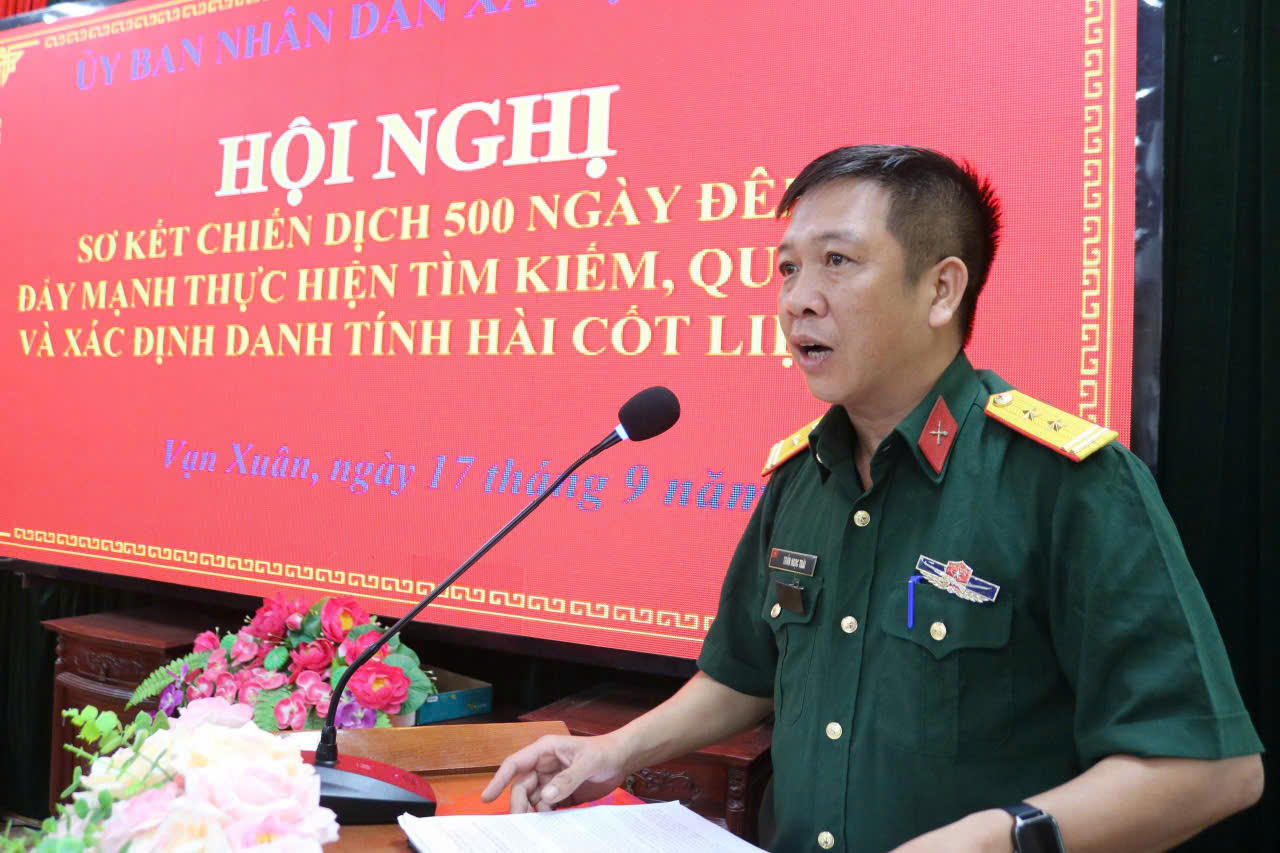 Xã Vạn Xuân Sơ kết thực hiện chiến dịch 500 ngày đêm đẩy mạnh tìm kiếm, quy tập và xác định danh tính hài cốt liệt sĩ