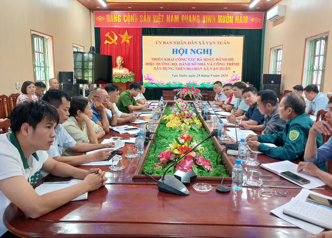 Xã Vạn Xuân triển khai công tác rà soát, đánh số hiệu đường bộ, số nhà và công trình xây dựng