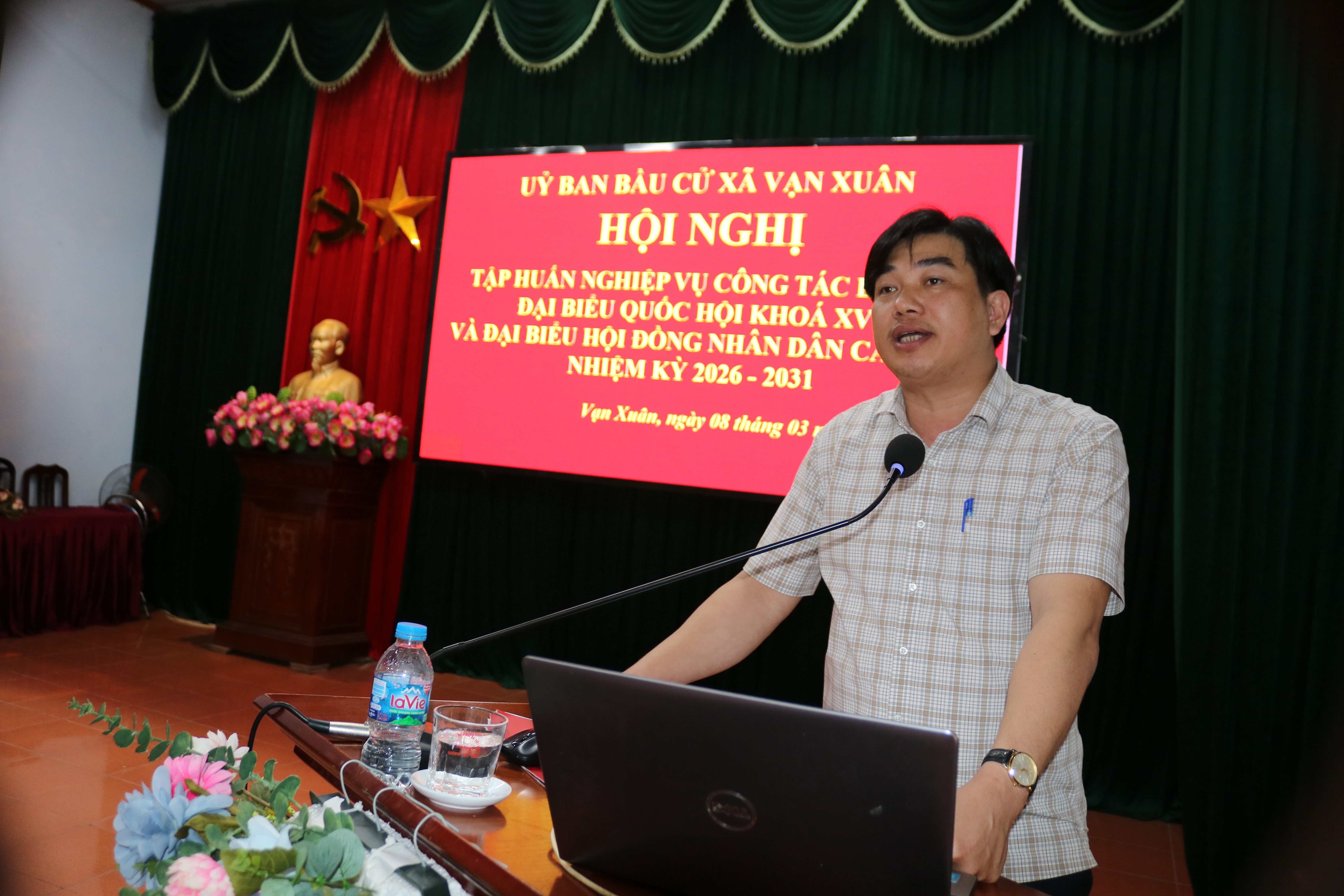 Xã Vạn Xuân tổ chức hội nghị tâp huấn về công tác bầu cử đại biểu Quốc hội khóa XVI và đại biểu Hội đồng nhân dân các cấp nhiệm kỳ 2026 – 2031