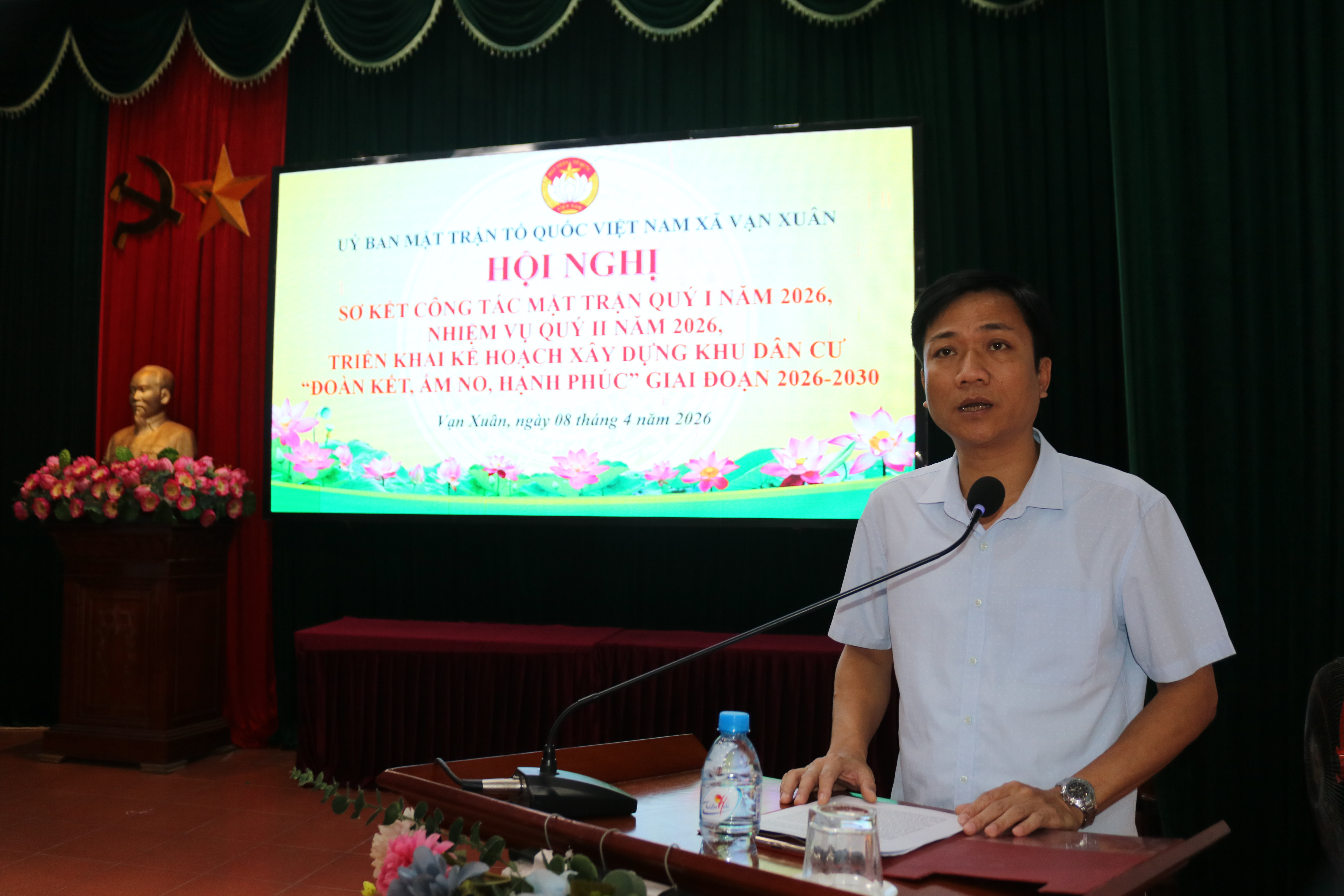 Ủy ban MTTQ Việt Nam xã Vạn Xuân tổ chức hội nghị sơ kết Quý I và triển khai nhiệm vụ Quý II năm 2026