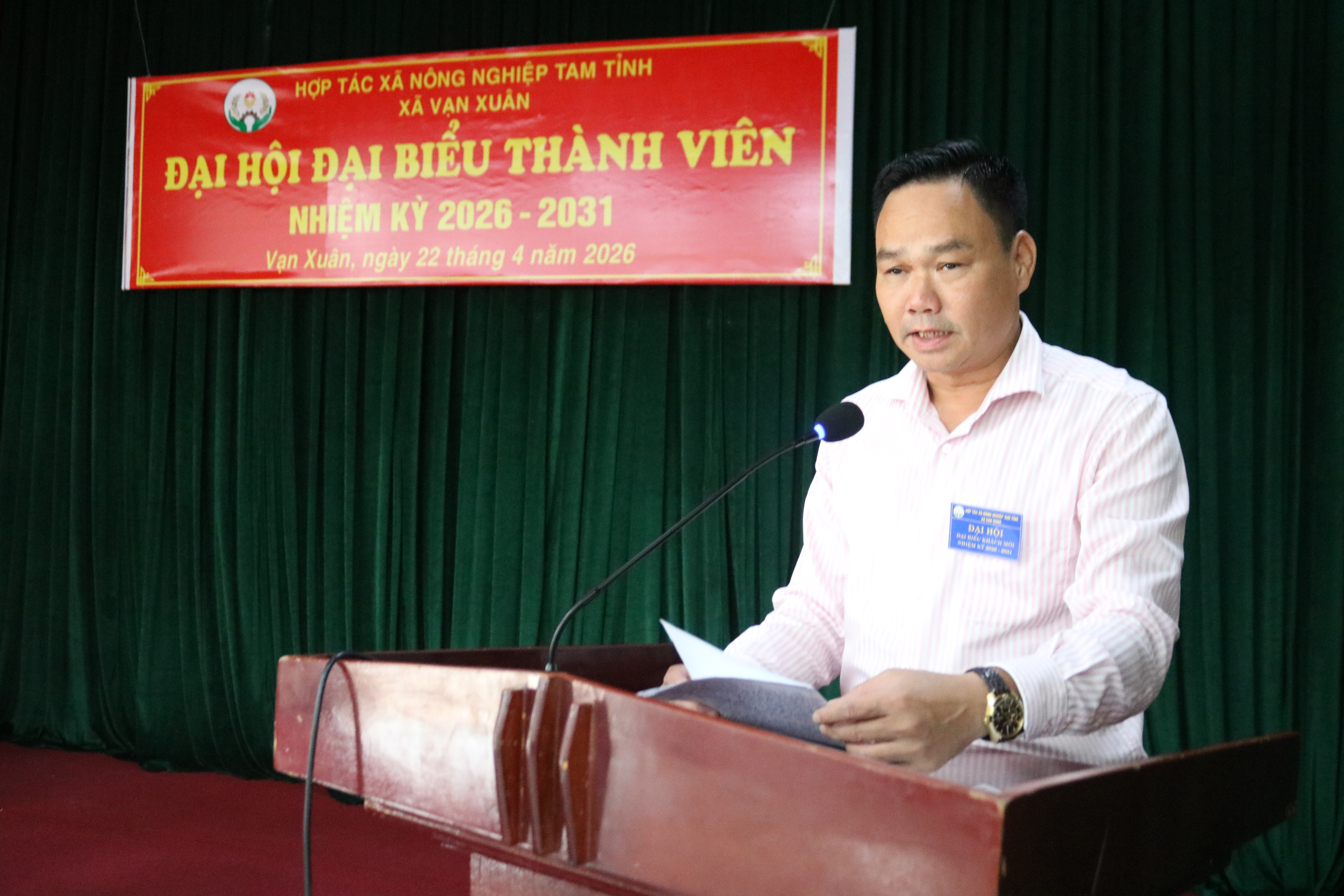 ĐẠI HỘI ĐẠI BIỂU THÀNH VIÊN HỢP TÁC XÃ NÔNG NGHIỆP TAM TỈNH NHIỆM KỲ 2026 - 2031