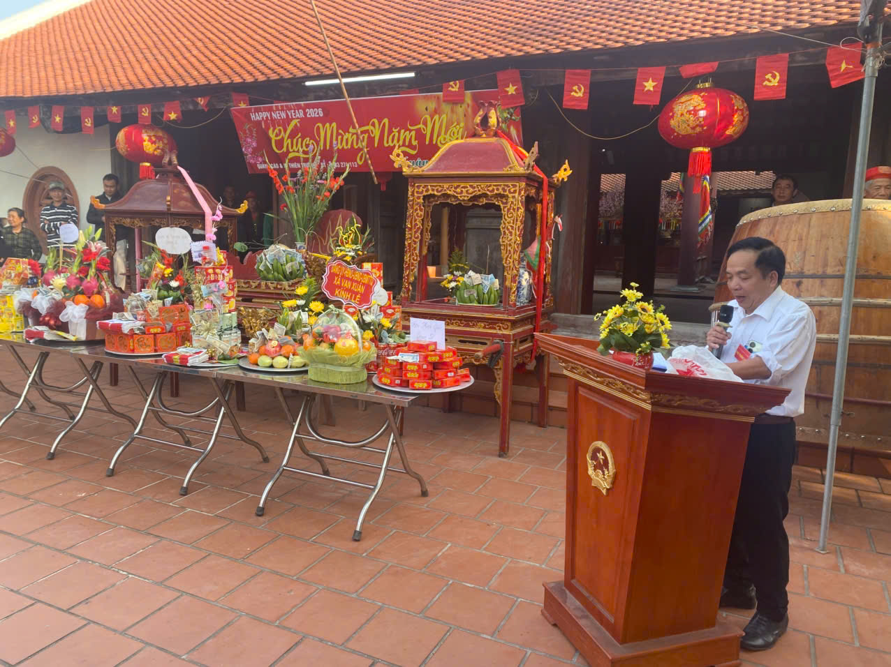 Khai mạc Lễ hội truyền thống di tích lịch sử cấp Quốc gia Đình Mỹ Bổng