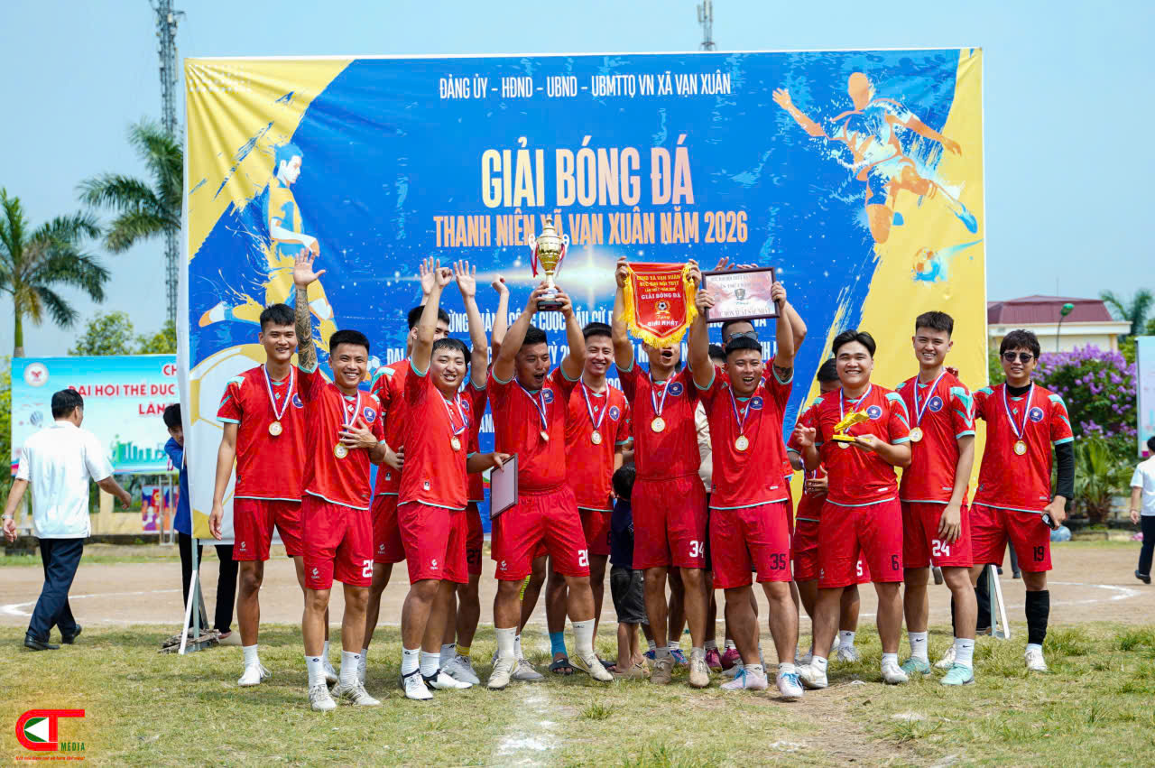 Sôi nổi Giải bóng đá nam Đại hội Thể dục thể thao xã Vạn Xuân năm 2026
