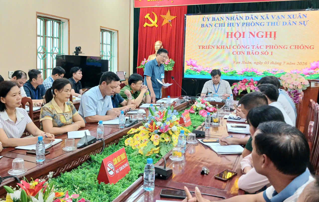 Xã Vạn Xuân triển khai công tác phòng, chống cơn bão số 1