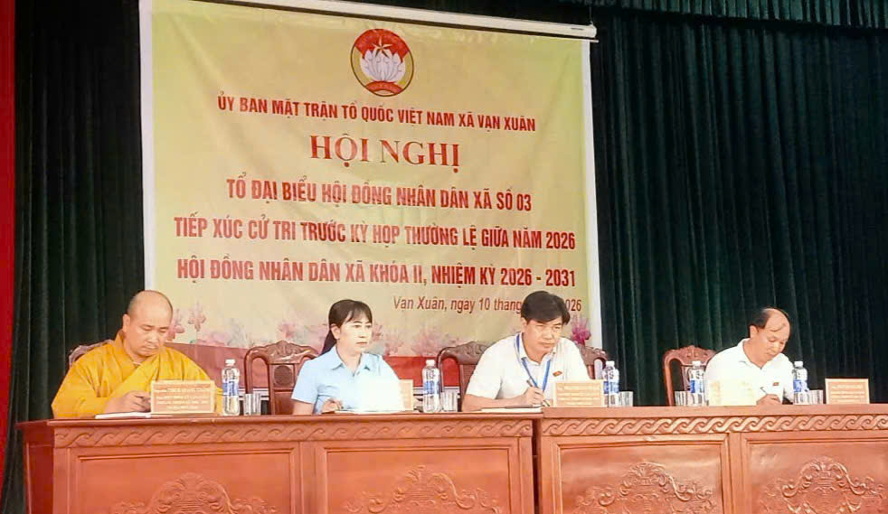 Xã Vạn Xuân tổ chức Hội nghị tiếp xúc cử tri trước Kỳ họp thường lệ giữa năm 2026 của HĐND xã khóa II, nhiệm kỳ 2026 – 2031