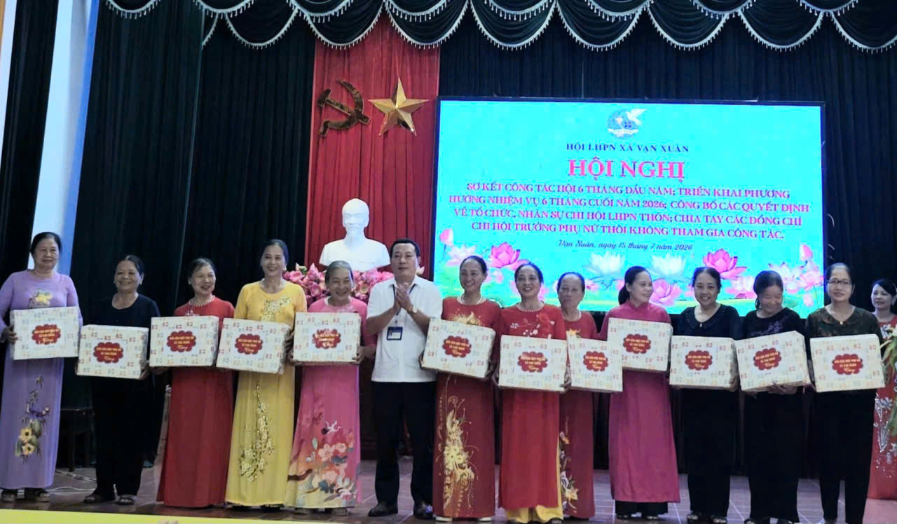 Hội LHPN xã Vạn Xuân tổ chức Hội nghị sơ kết công tác Hội 6 tháng đầu năm và triển khai nhiệm vụ trọng tâm 6 tháng cuối năm 2026