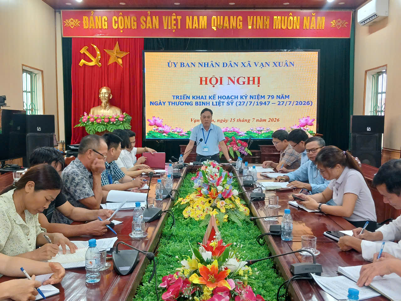 Xã Vạn Xuân triển khai kế hoạch tổ chức các hoạt động kỷ niệm 79 năm ngày Thương binh - Liệt sĩ (27/7/1947 - 27/7/2026)