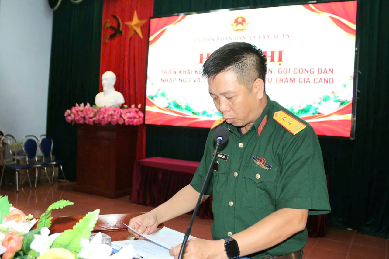 Xã Vạn Xuân triển khai kế hoạch tuyển chọn, gọi công dân nhập ngũ và thực hiện nghĩa vụ tham gia công an nhân dân năm 2027